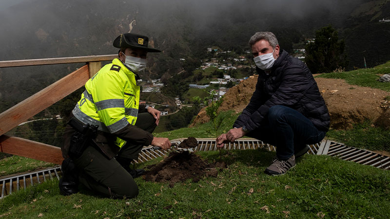 Siembra-arboles-policia